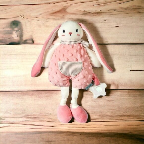 Baby Plush Bunny Snuggle Teether Toy - Pink - Picture 1 of 4